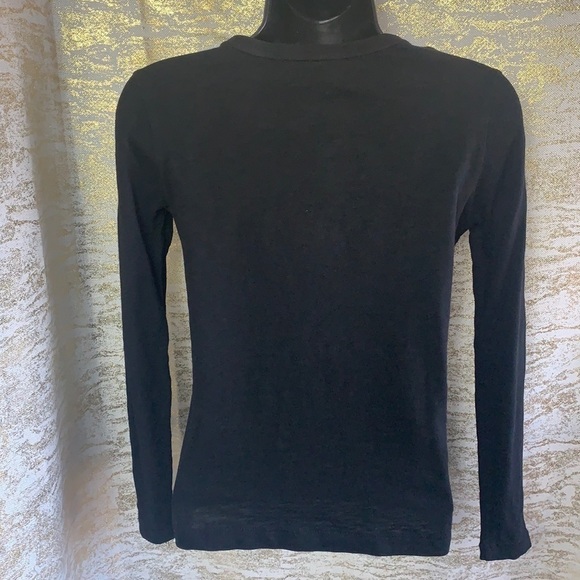 J.Crew Black Lace 100%Cotton Long Sleeve Overlay Shirt Size XXS - Picture 7 of 12